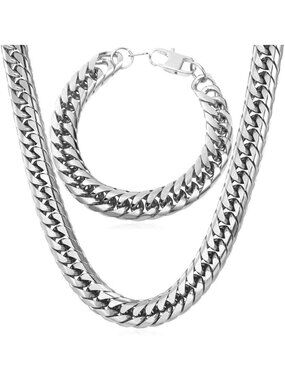 Men's Cuban Link Chain Necklace - 3.5/6/9/12mm Franco Curb Style Jewelry